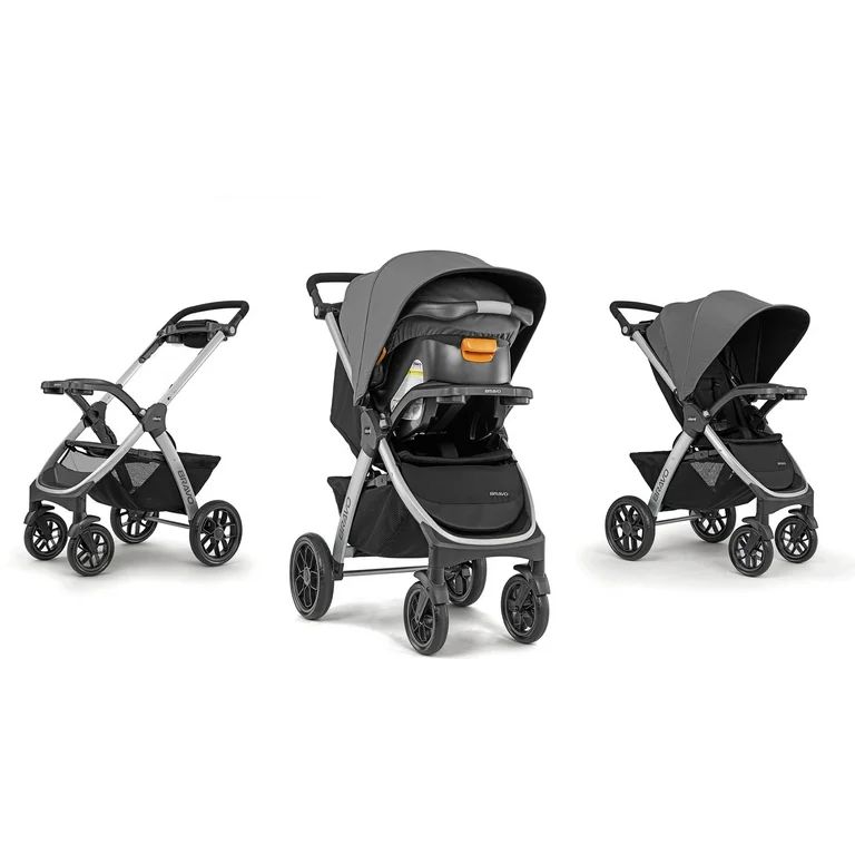 Chicco Bravo Trio Travel System Stroller with KeyFit 30 Infant Car Seat - Camden (Black) | Walmart (US)