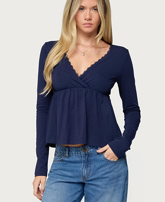 Women's Kenzie Long Sleeve Babydoll Top | Macy's