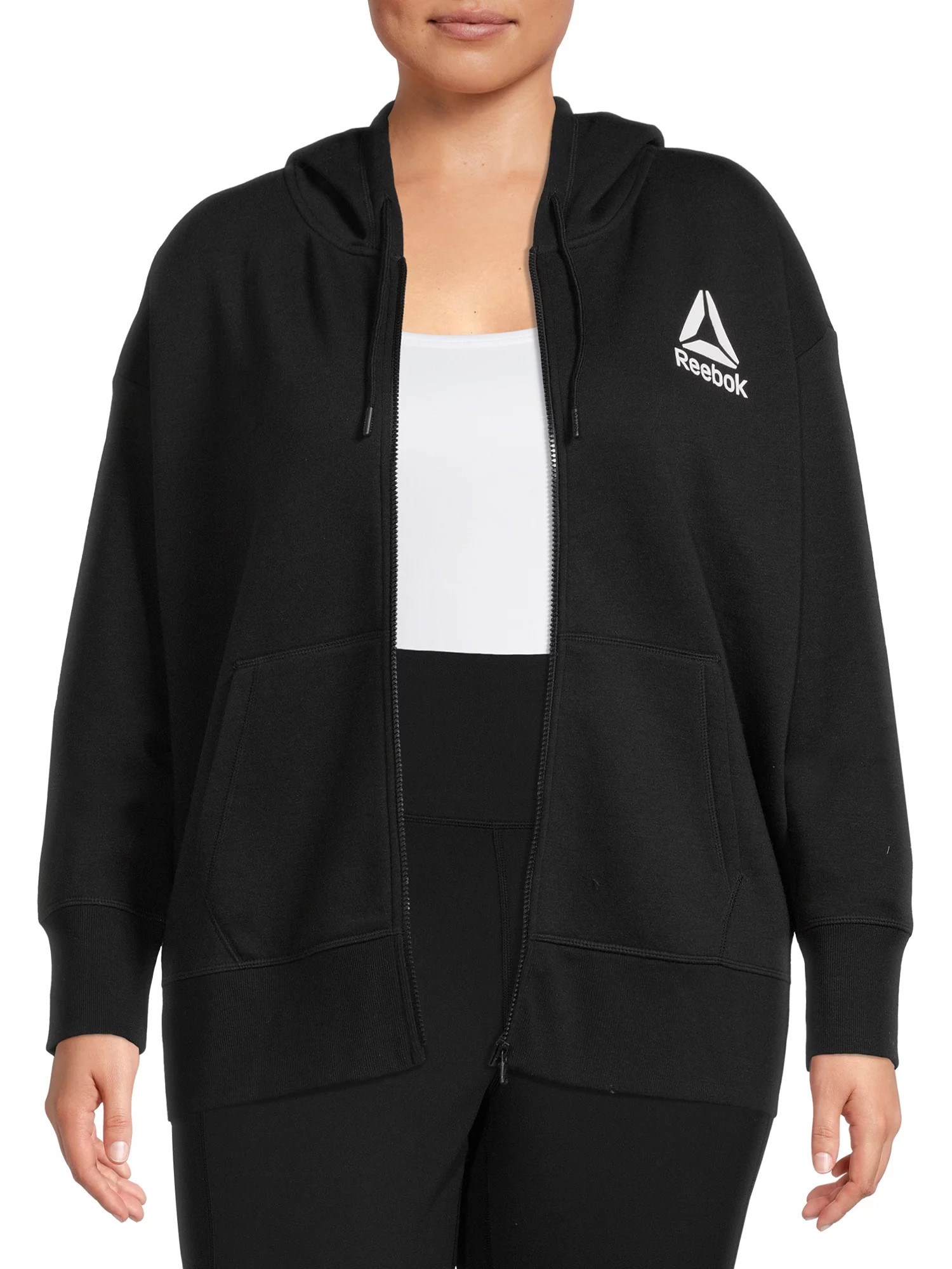 Reebok Women's Plus Size Day to Day Zip-Up Hoodie | Walmart (US)