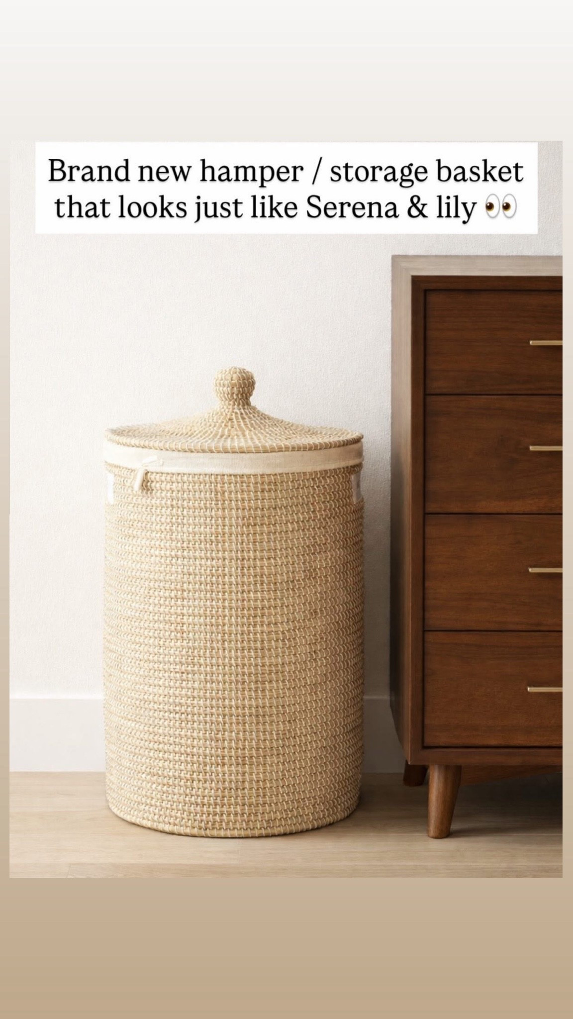 LOVE this new storage basket / hamper! Major Serena & lily vibes 😍