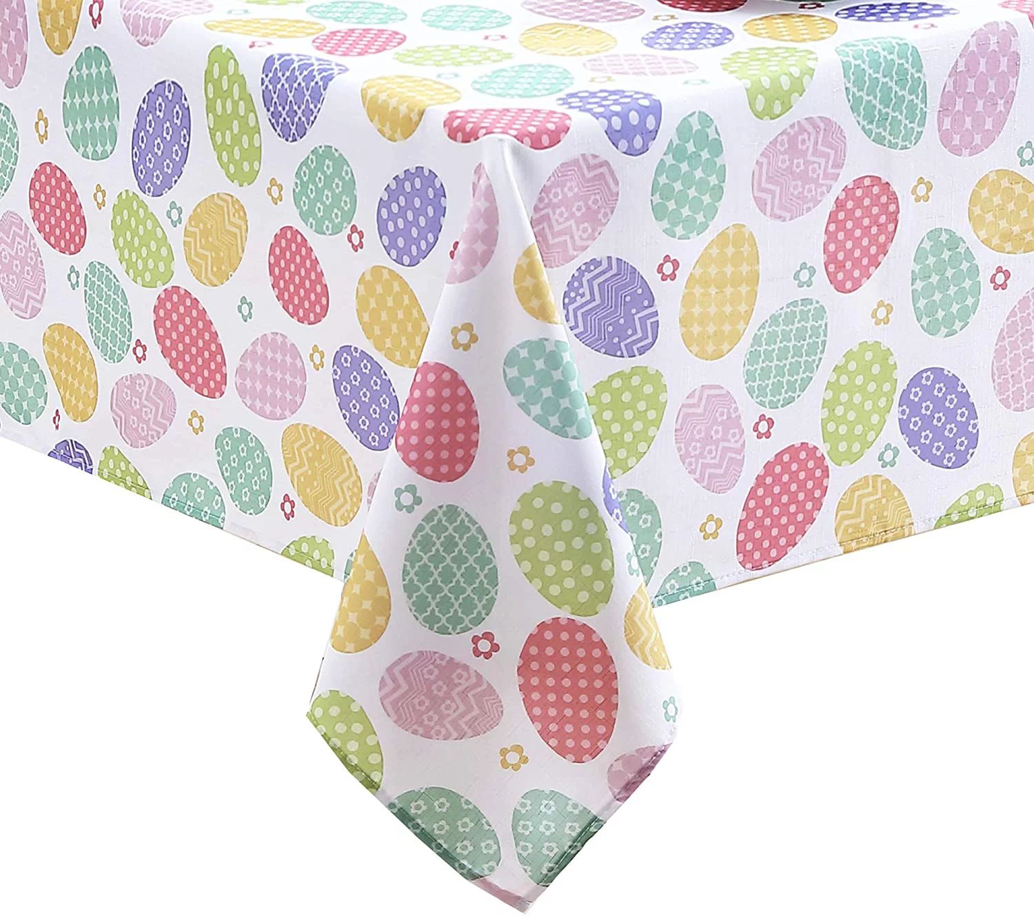 Newbridge Colored Easter Egg Spring and Easter Easy Care Fabric Tablecloth, 52" x 52" Square | Walmart (US)