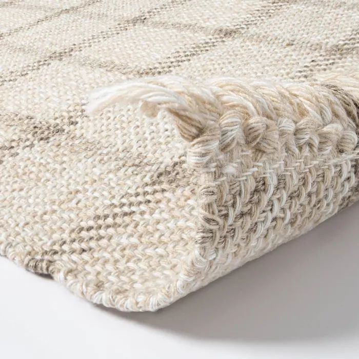 2'1"x3'2" Woven Indoor/Outdoor Rug with Fringe Linen - Threshold™ designed with Studio McGee | Target