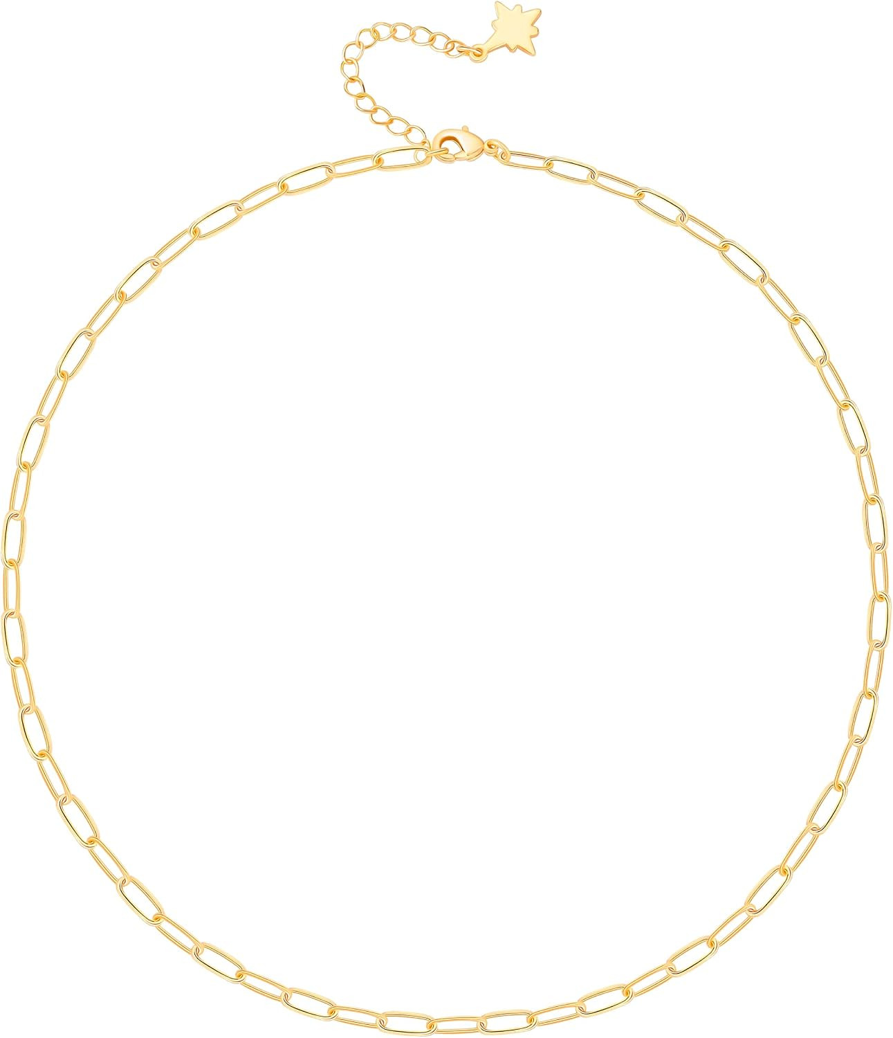 Aobei Pearl 18K Gold Plated Paperclip Chain Choker Satellite Chain Freshwater Cultured Biwa Pearl Pendant Necklace Dainty Turquoise Jewelry for Women | Amazon (US)
