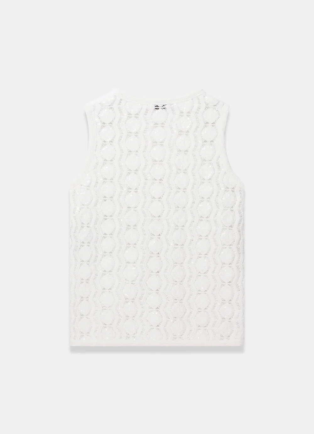 White Crochet Sequin Top | Mint Velvet