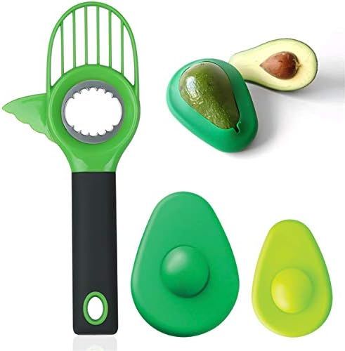 Avocado Slicer, 3 in 1 Avocado Cutter with Avocado Saver, Avocado Multi Tool Peeler Pitter and Sl... | Amazon (US)