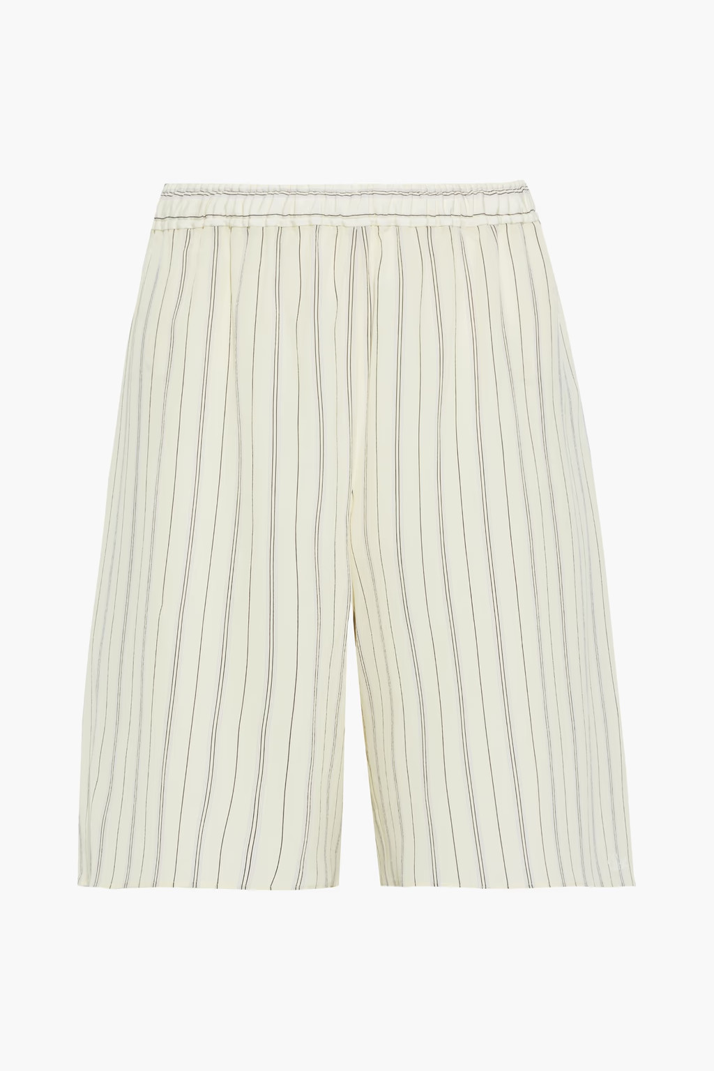 Pinstriped silk crepe de chine shorts | The Outnet (US and CA)