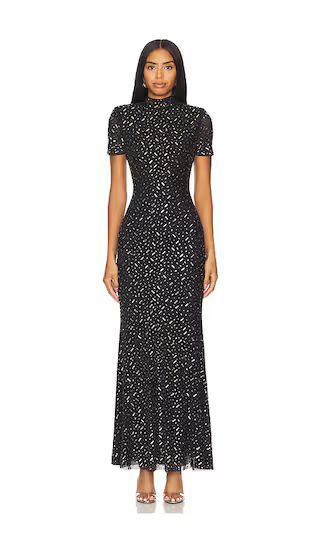 Square Rhinestone Maxi Dress in Black | Revolve Clothing (Global)