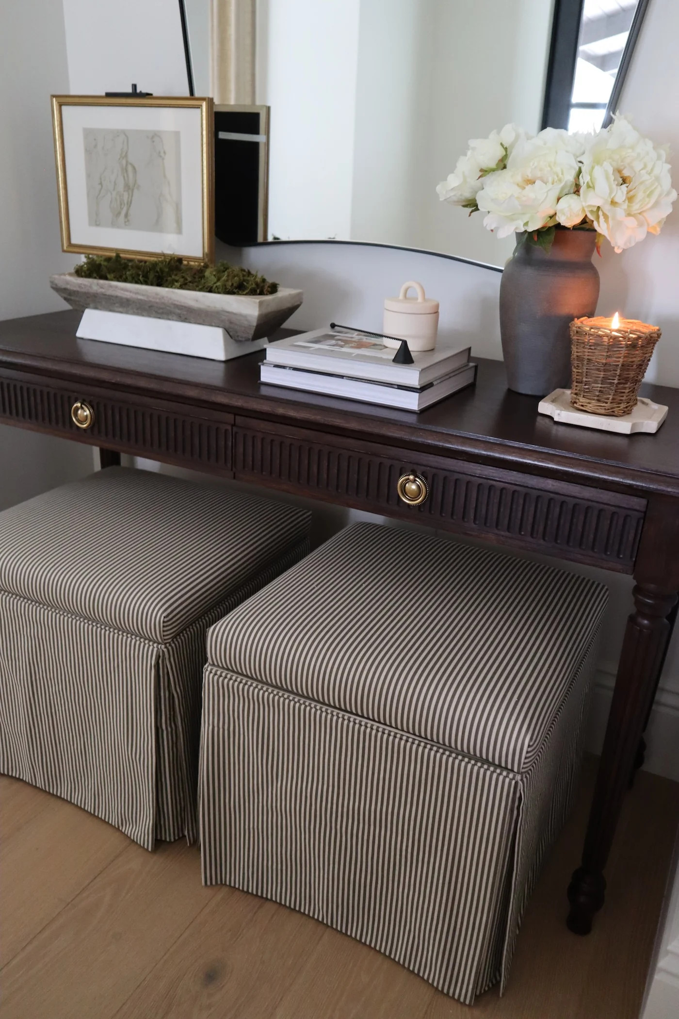 Dyer Skirted Storage Ottoman | THELIFESTYLEDCO