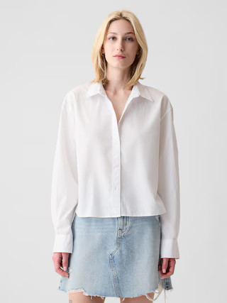 Organic Cotton Cropped Shirt | Gap (US)