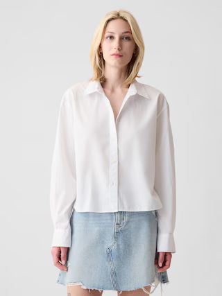 Organic Cotton Cropped Shirt | Gap (US)