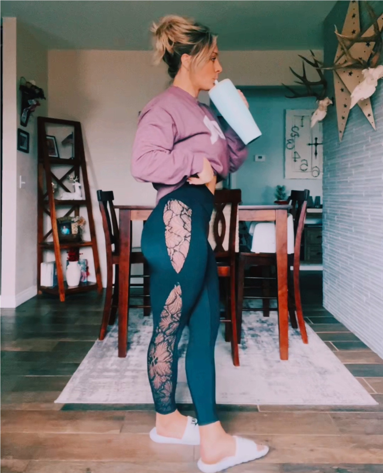 Halara Lace CrossOver Leggings. I am wearing size Medium. 