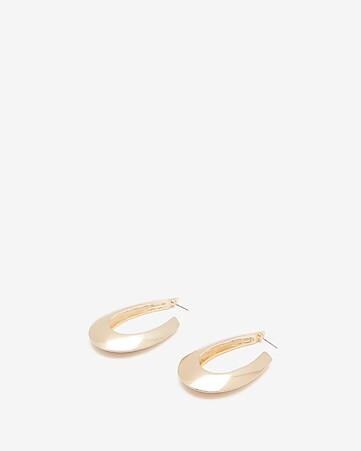 Thick Horn Hoop Earrings | Express
