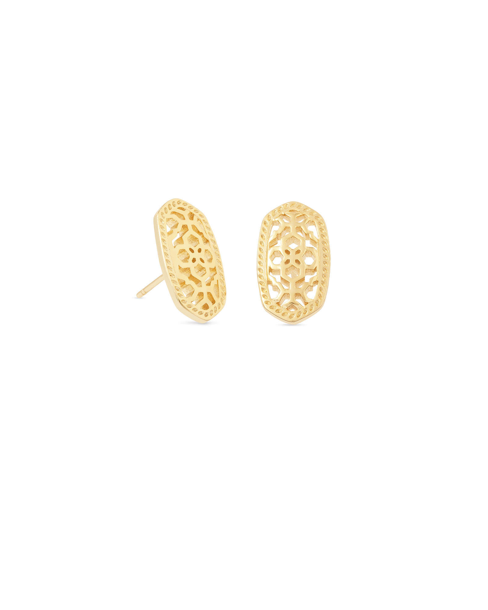 Ellie Gold Stud Earrings in Gold Filigree Mix | Kendra Scott