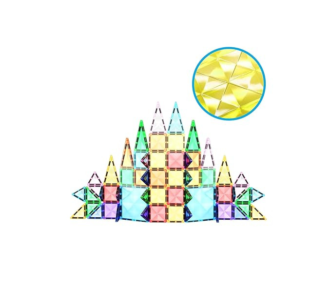 PicassoTiles 60 Piece Magnetic Building Block Mini Diamond Series Travel Size On-The-Go Construct... | Amazon (US)