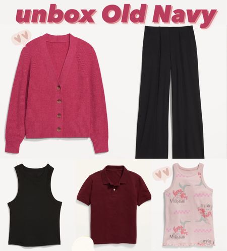 Unbox my Old Navy order with me!! 

Wide leg pants, cardigan, tank top, polo, school uniform, little mermaid, Disney world, sweater 

#LTKBacktoSchool #LTKfamily #LTKunder50