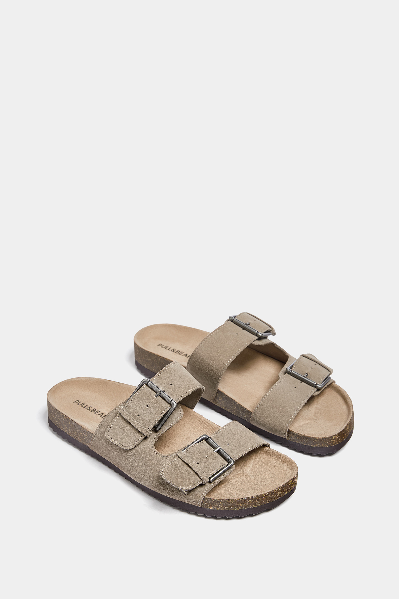 Leather sandals with buckles | PULL and BEAR UK
