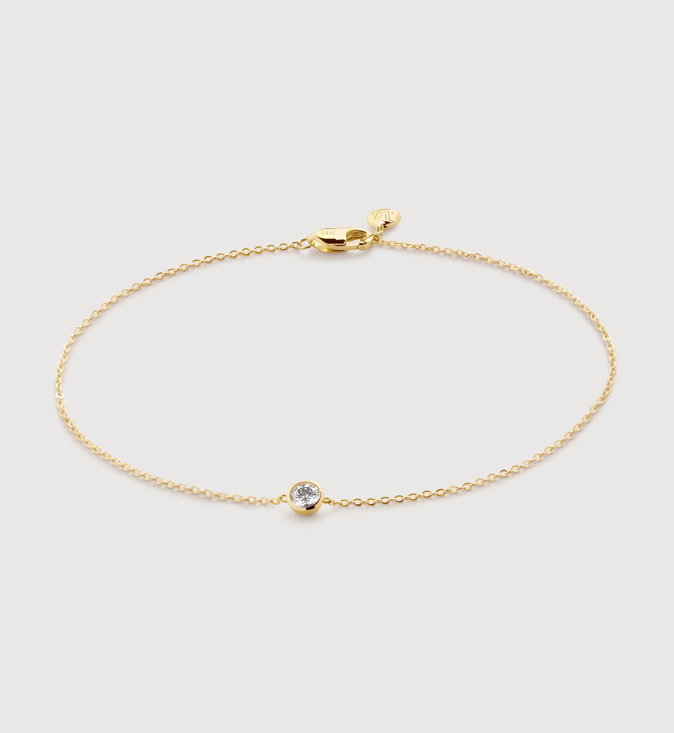 Lab Grown Diamond Solitaire Chain Bracelet | Monica Vinader (Global)