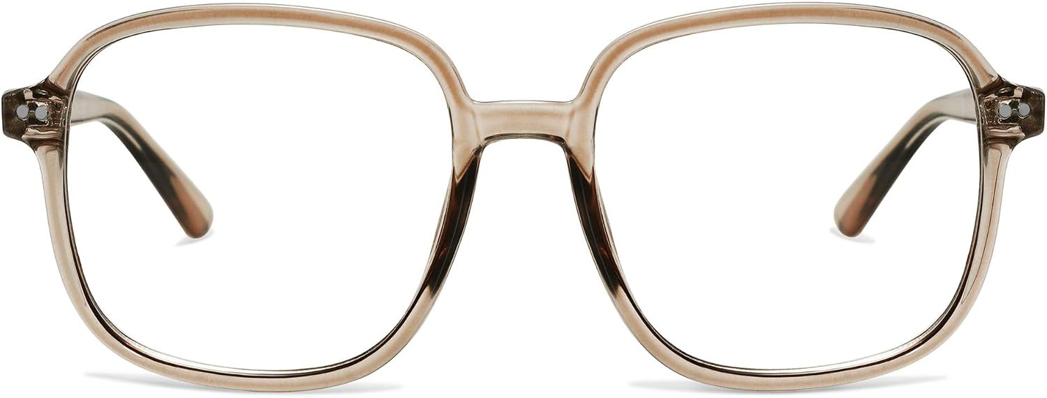SOJOS Square Blue Light Blocking Glasses Oversized for Women TR90 Frame Filter SJ5081 | Amazon (US)