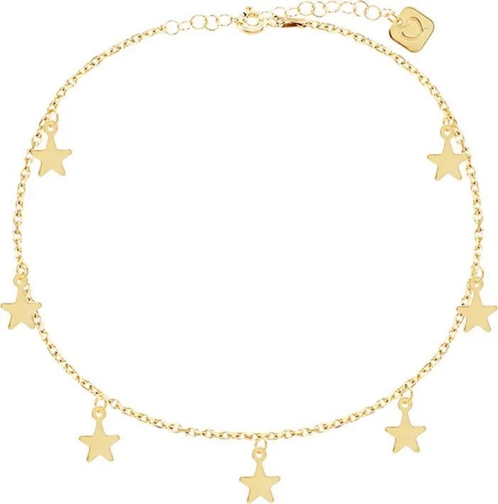 14K Yellow Gold Vermeil Star Charm Anklet | Nordstrom Rack