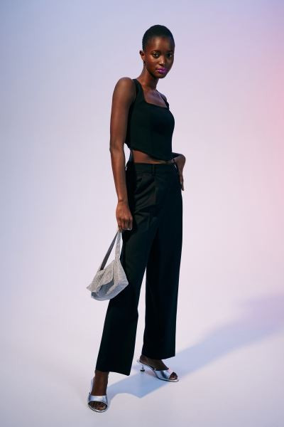 Rhinestone Shoulder Bag - Silver-colored - Ladies | H&M US | H&M (US + CA)