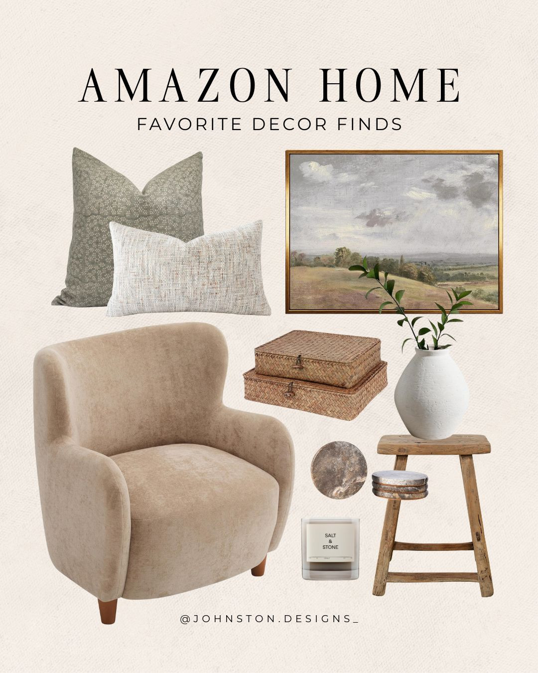 Upgrade your living space with these cozy decor finds on Amazon. From stylish pillows to chic wall art, find the perfect pieces to elevate your home. 

Neutral home decor, modern organic, affordable finds, wall art, pillow covers, accent chair, coffee table styling, Amazon home.
 

 #LTKHome #LTKFindsUnder100