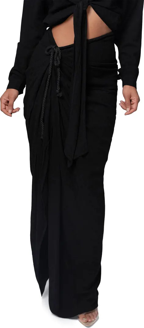 Noelia Slit Cotton & Linen Maxi Skirt | Nordstrom
