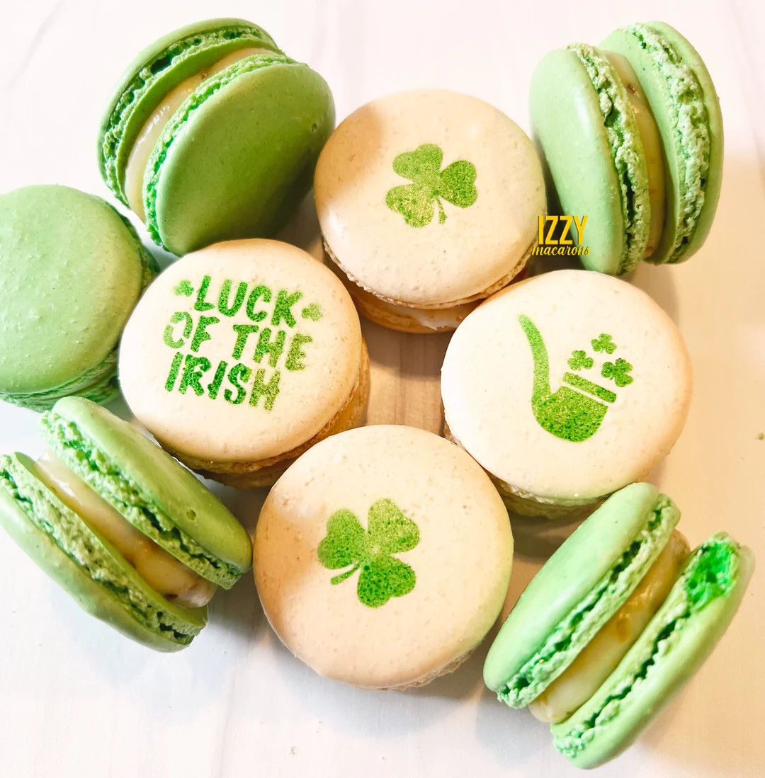 St. Patrick's Day French Macarons - French Cookies Fruitty Pebbles Cereal -  St. Patrick's Day Ma... | Etsy (US)