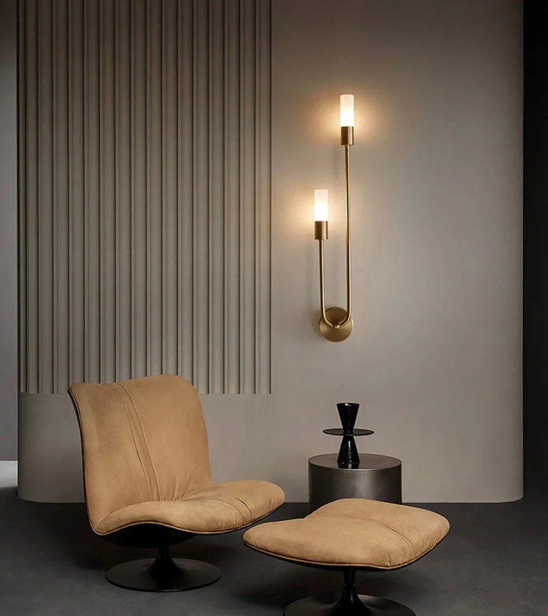 Minimalist Wall Sconce, Modern Wall Lamp, Bronze, Gold Light Fixture, Black Wall Sconce, Brass Wa... | Etsy (US)