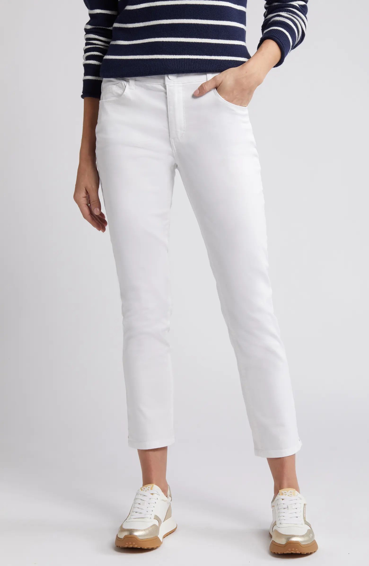 'Ab'Solution High Waist Slim Straight Ankle Pants | Nordstrom