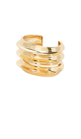Gold Sculpted Cuff in Gold | Revolve Clothing (Global)