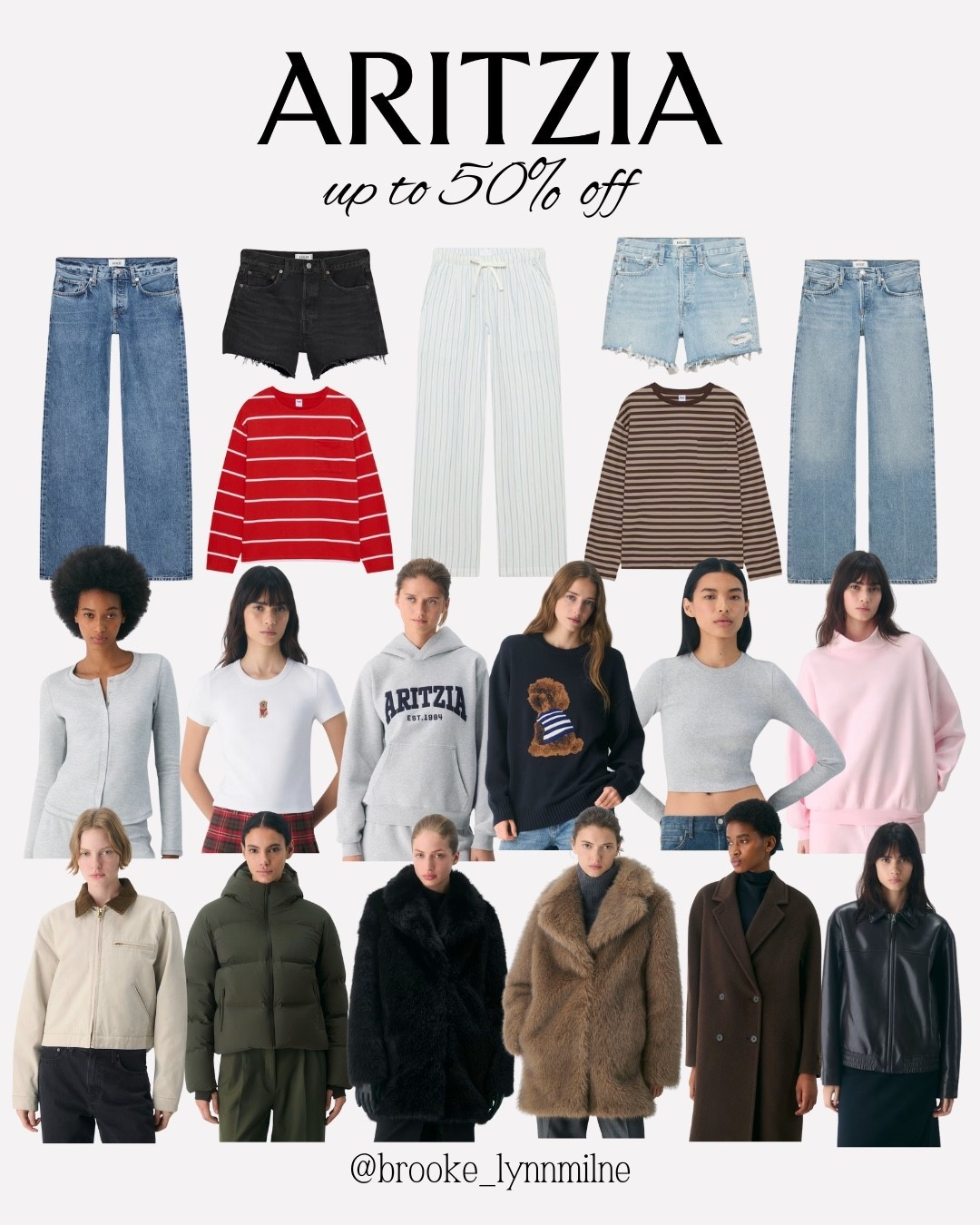aritzia favorites on sale for up to 50% off!! 

#LTKSeasonal #LTKSaleAlert #LTKootd