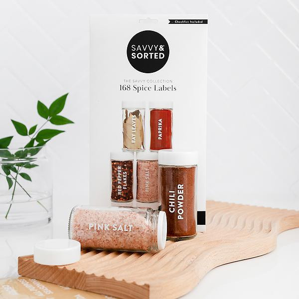 Savvy & Sorted Vertical Spice Labels Pkg/168 | The Container Store