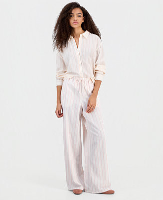 Juniors' Wide-Leg Linen-Blend Pants | Macy's