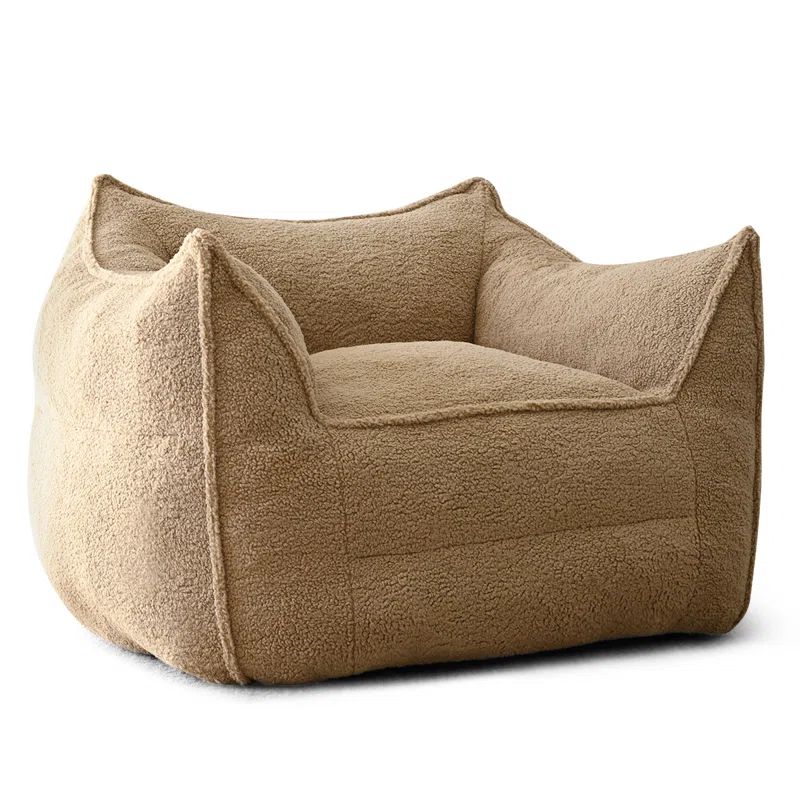 Teddy 43" Boucle Upholstered Bean Bag Chair | Wayfair North America