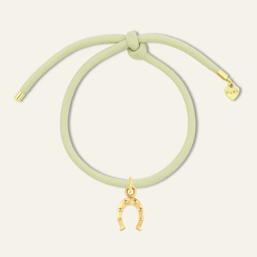 Vineyard Green Bracelet Cord with Horseshoe Charm | HART