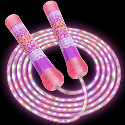 Led Jump Rope for Girls Kids -Glowing Jump Ropes Flashing Colorful Exercise Skipping rope Light U... | Amazon (US)