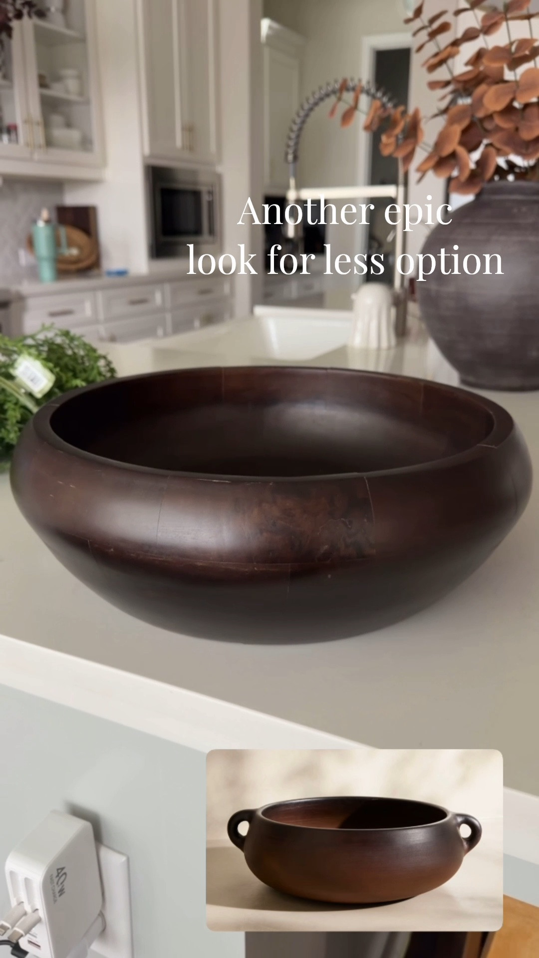 Another great look for less if you want Arhaus vibes on a budget!!! I love this bowl but found a super similar one at At Home!! The gorgeous dark brown wood tones have me 🤩🤩🤩

#LTKSaleAlert #LTKHome #LTKSeasonal