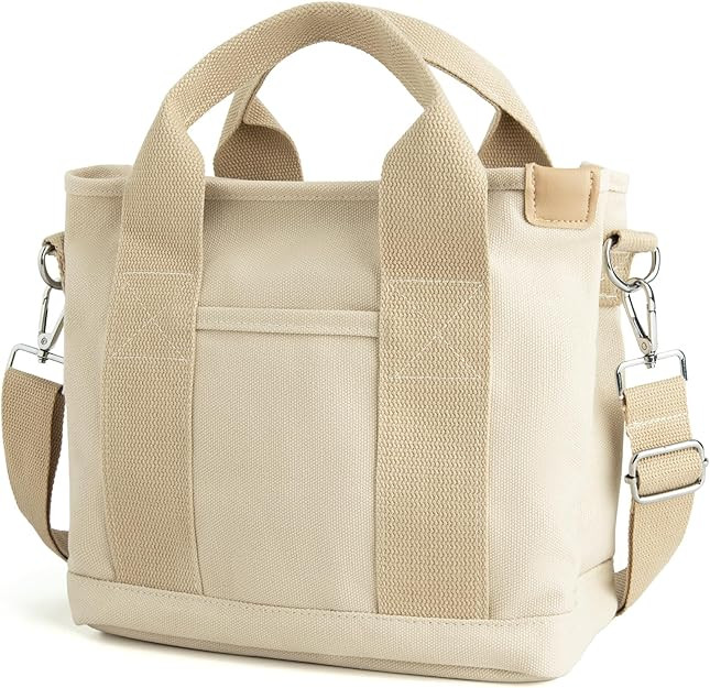 IwIeIaIrI Small Canvas Tote Bag for Women with Zipper and Water Bottle Pocket,Friends Birthday Gi... | Amazon (US)