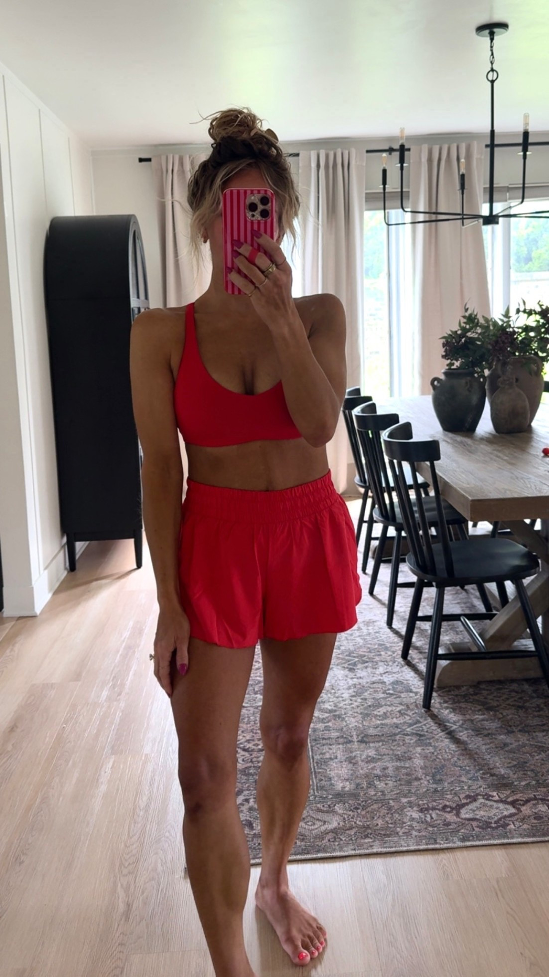 The chokehold that this red has on me 🤌🏽

I’m wearing a small in both!

#LTKOver40 #LTKfitnessgoals