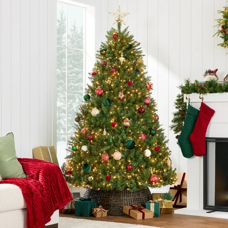 Best Choice Products 4.5ft Pre-Lit Hinged Douglas Full Fir Artificial Christmas Tree Holiday Deco... | Walmart (US)
