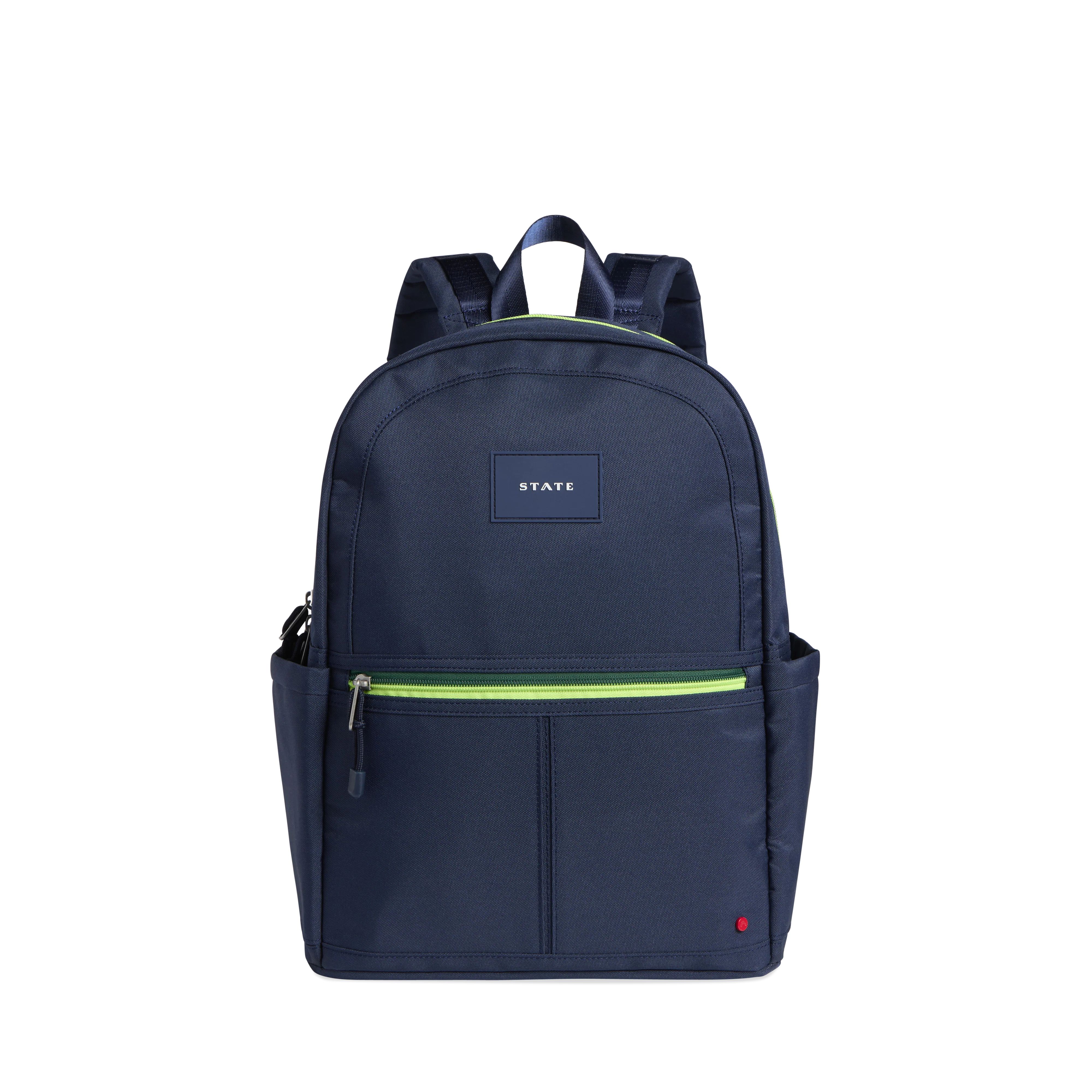 STATE Bags | Kane Kids Double Pocket Backpack Polyester Canvas Navy | STATE Bags