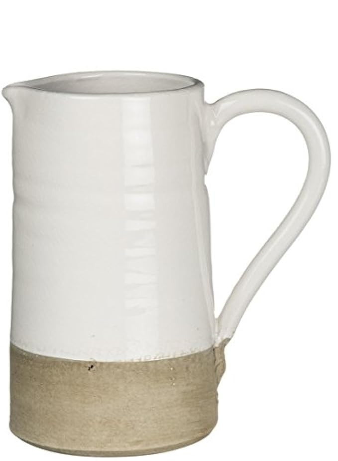 Sullivans Ceramic Pitcher, 8 x 8.5 inches, White and Tan (CM2599) | Amazon (CA)