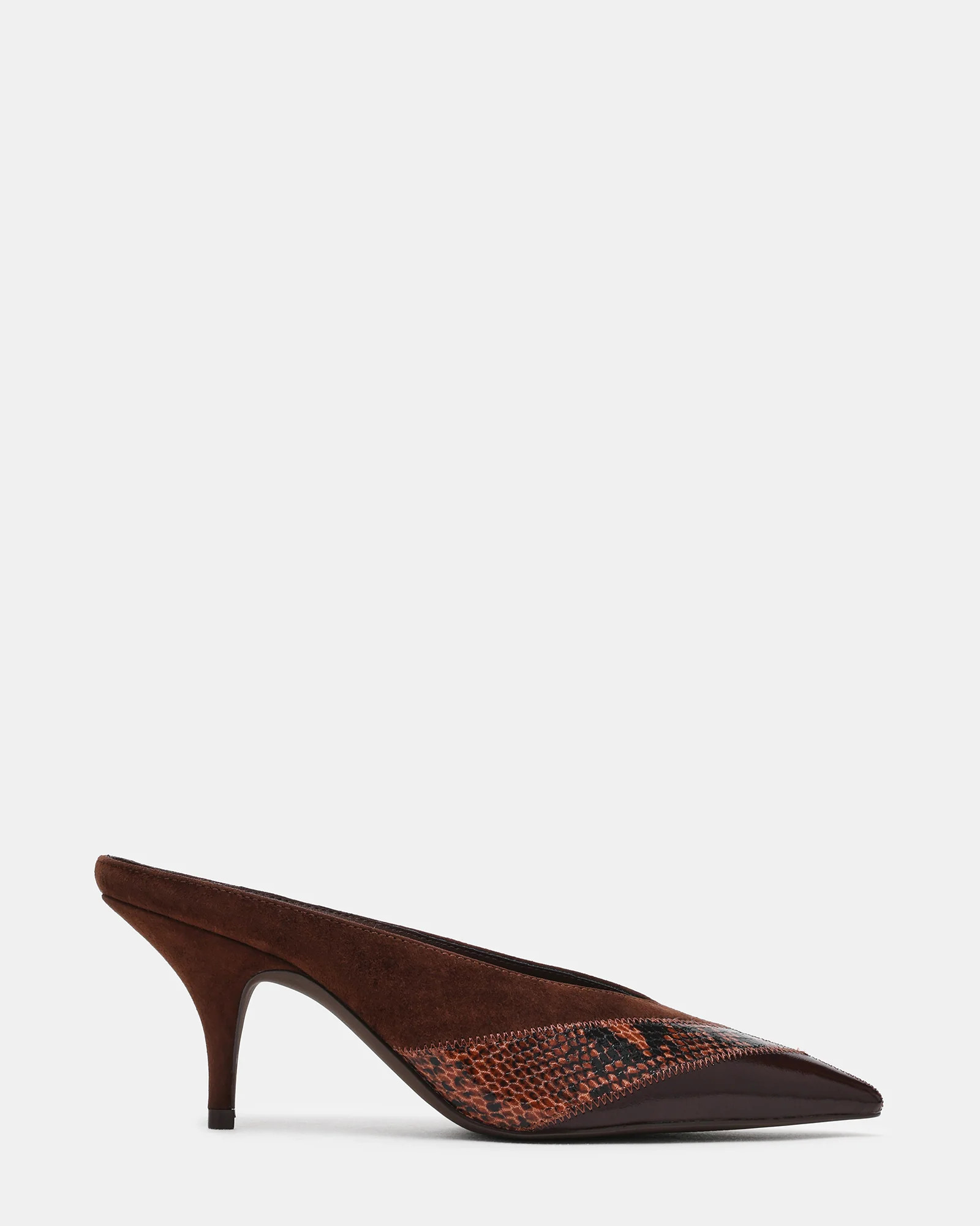 FONZA Brown Multi Pointed-Toe Mule Women's Kitten Heel | Steve Madden (US)