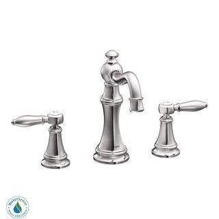 Moen Weymouth Double Handle Widespread Bathroom Faucet - Overstock - 16318883 | Bed Bath & Beyond