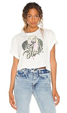 DAYDREAMER Blondie Animal Heart Boxy Crop in Vintage White from Revolve.com | Revolve Clothing (Global)