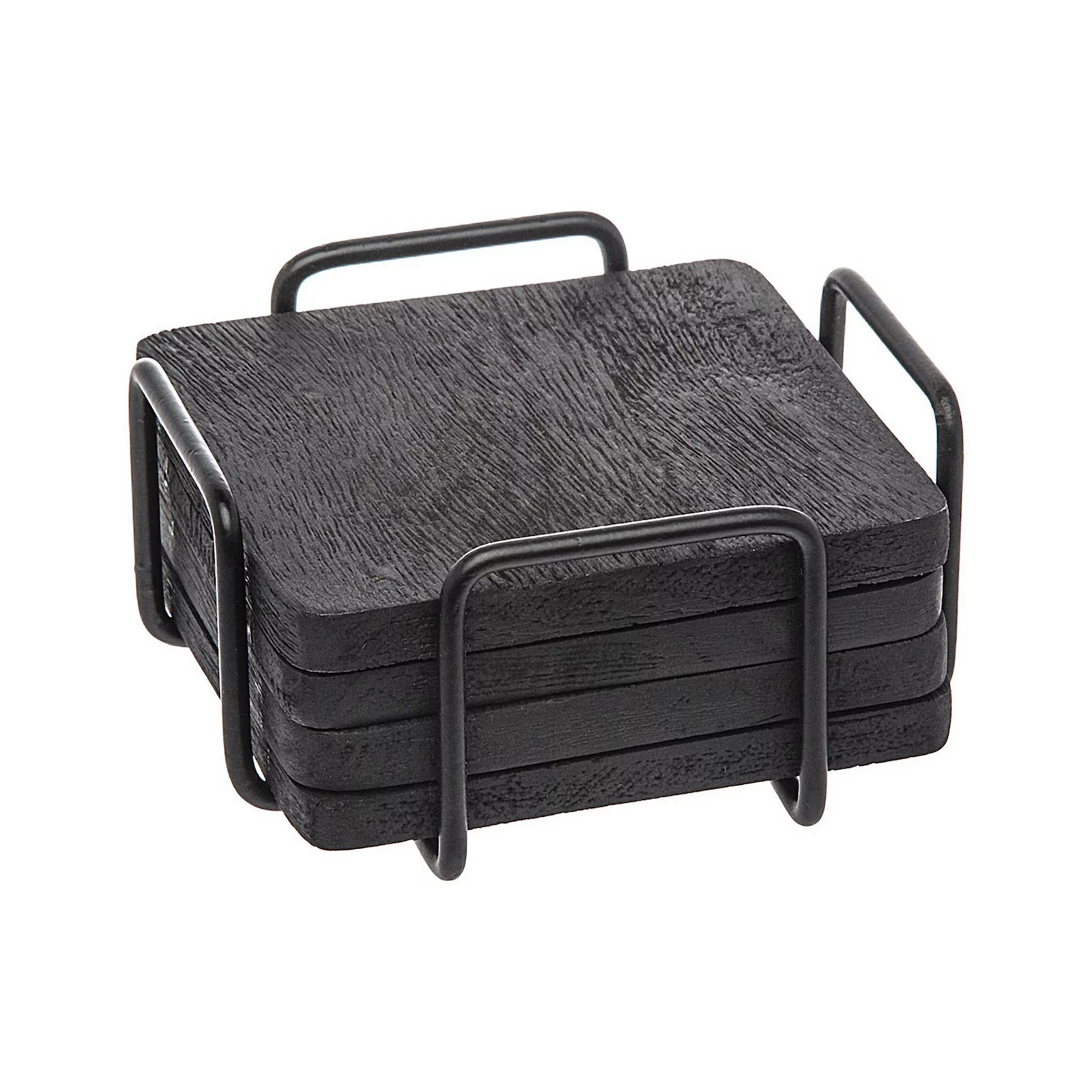 Godinger Silver Ridgewood Coaster Set with Stand, Black | Kohl's