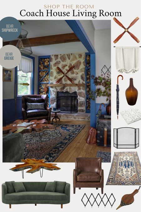 Shop the Coachhouse living room. Read about the full room makeover on ispydiy.com. 

#roommakeover #livingroommakeover 

#LTKCyberWeek #LTKhome
