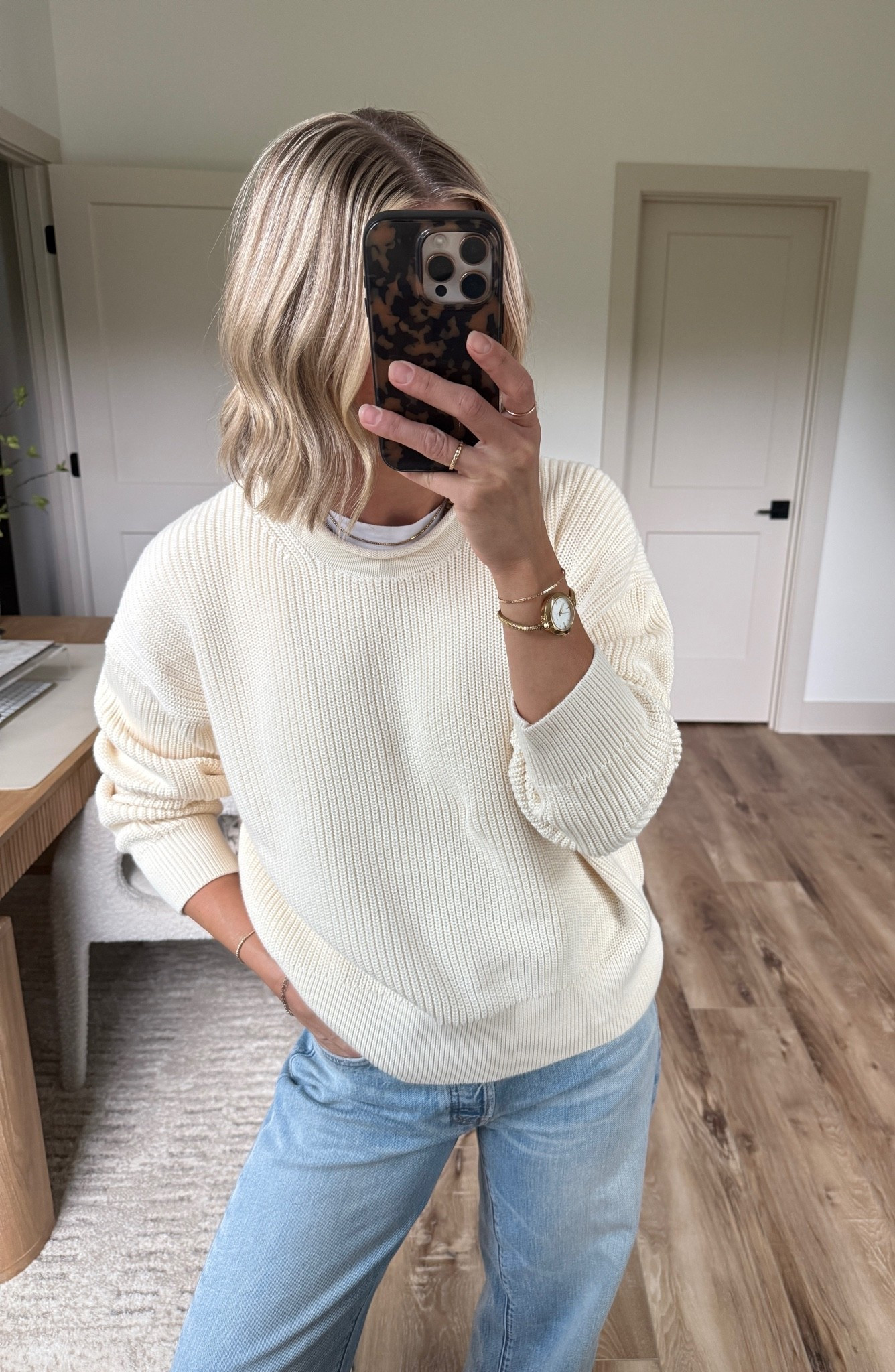 Wearing 26/reg jeans (could have sized down one), small tee, small sweater, sandals tts

#LTKxMadewell #LTKOver40 #LTKSaleAlert