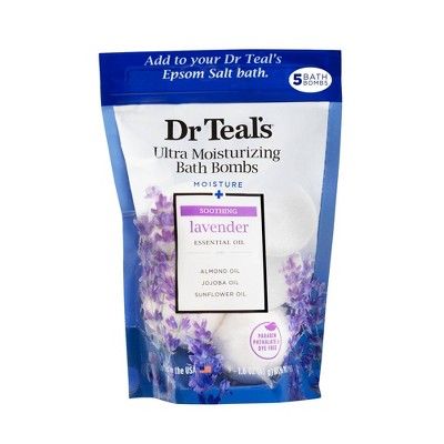 Dr Teal's Soothing Lavender Ultra Moisturizing Bath Bombs - 5ct | Target