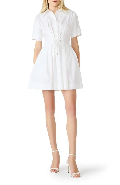 Steve Madden Ninna Lace Front Dress in White at Nordstrom, Size X-Small | Nordstrom